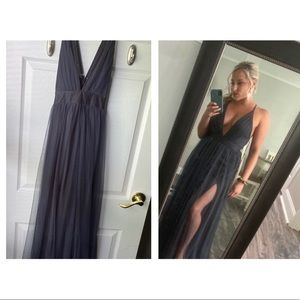 Vicidolls Steel Blue Maxi Dress
